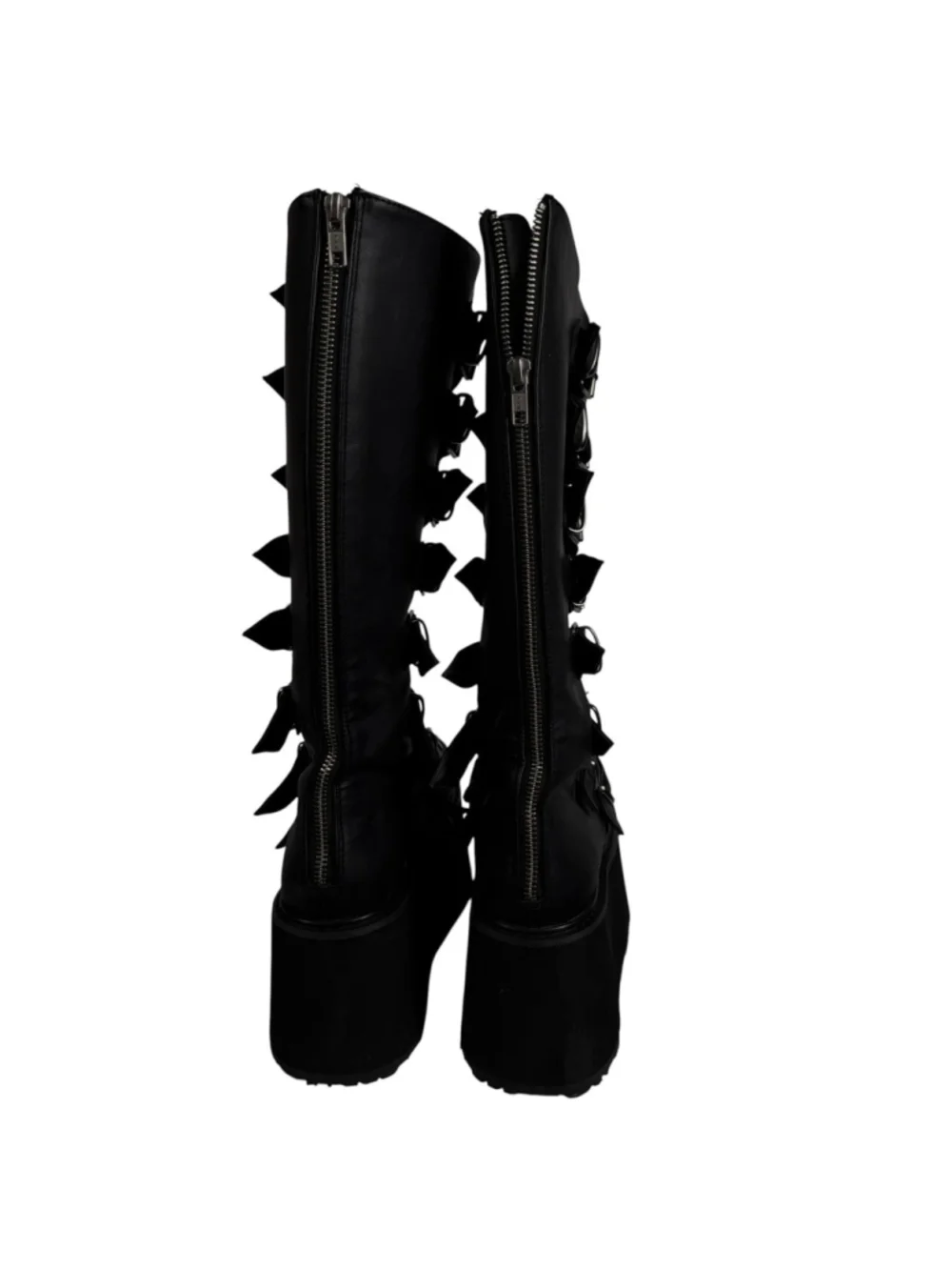 Demonia Cult Damned Platform Combat Military Punk Moto Boots Women's 8 Black